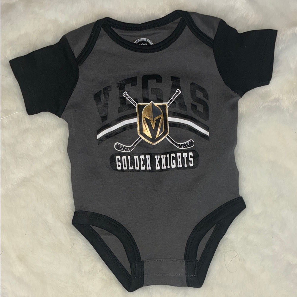 NHL Vegas Golden Knights Infant Bodysuit - Black and Gray
